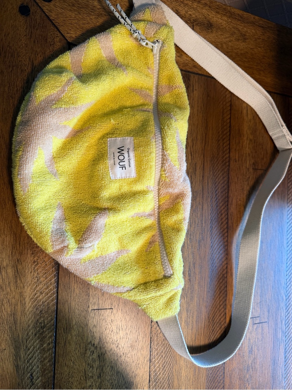 Yellow Patterned Travel Crossbody Bag